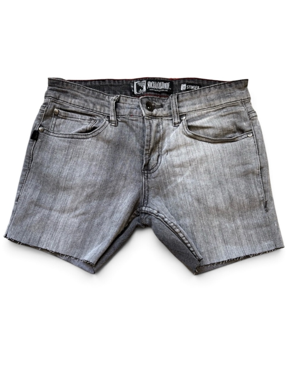Social Collision Grey Cutoff Summer Shorts 4.5” Inseam Size 28